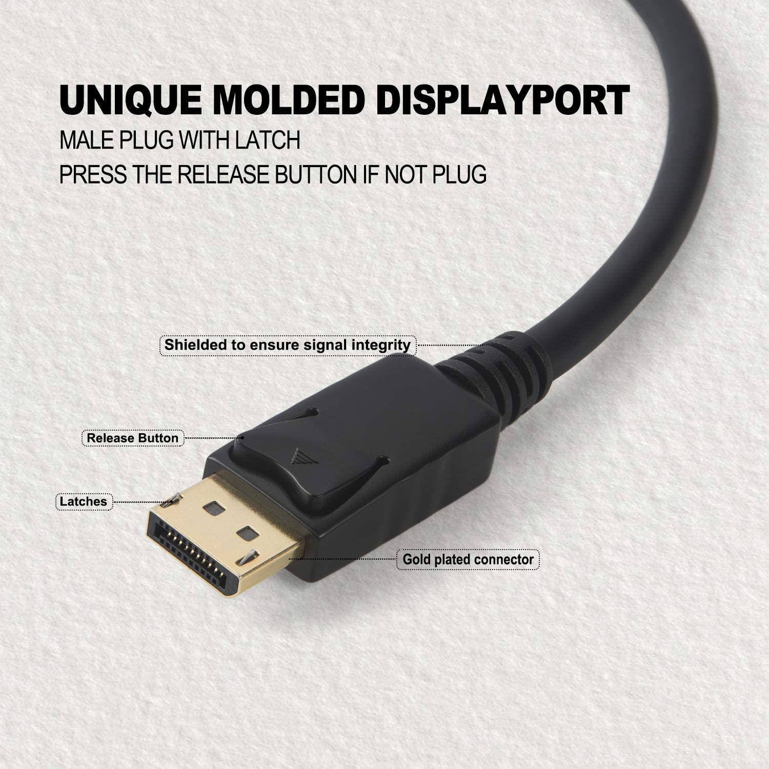 DisplayPort to HDMI Cable 6FT,  DP 1.2 to HDMI, Support 4K x 2K & 3D Audio&Video