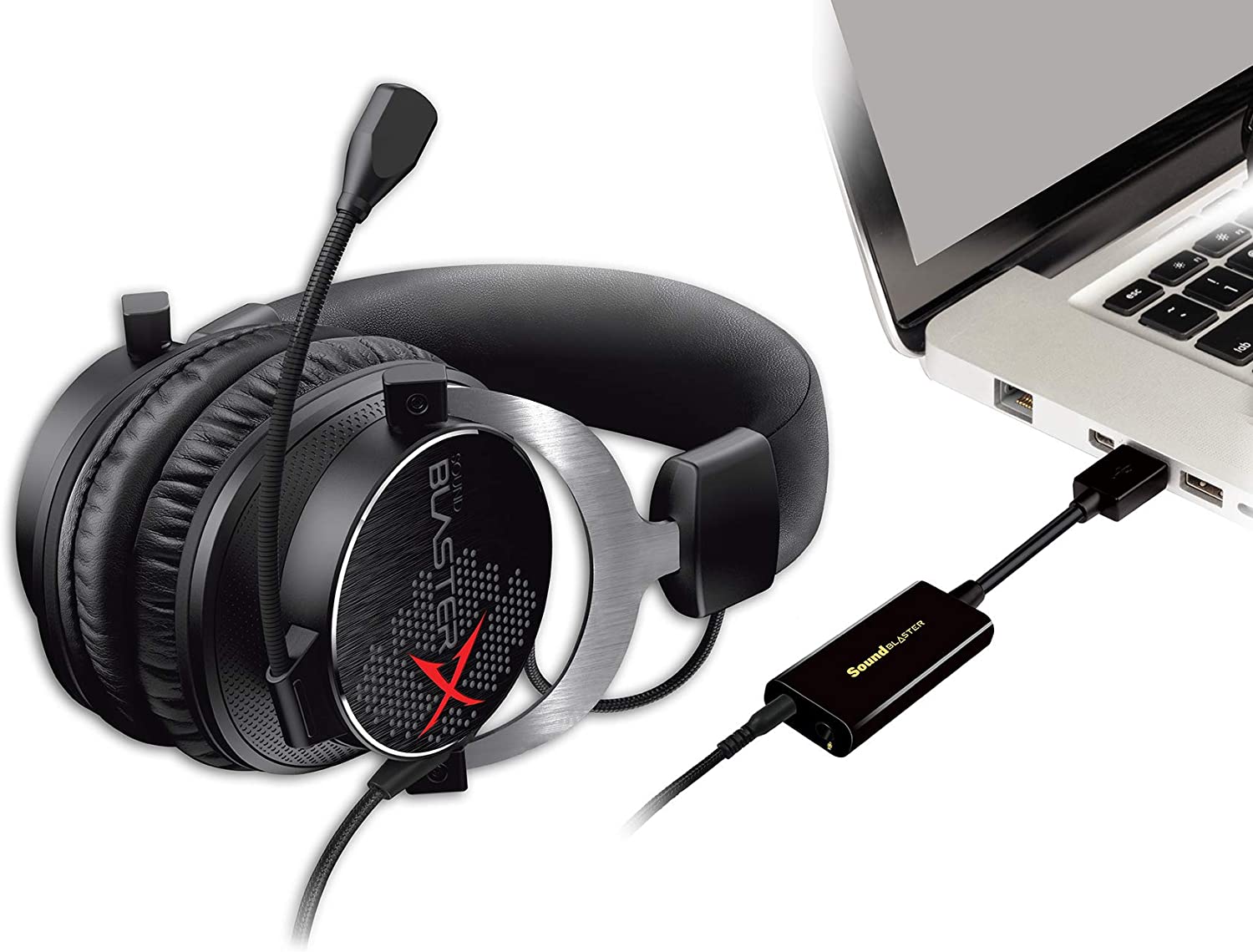 Creative Labs Sound Blaster Jouez ! 3 Adaptateur audio USB externe pour Windows et Mac. Plug and Play (aucun pilote requis). Mise à niveau vers la lecture 24 bits 96 kHz