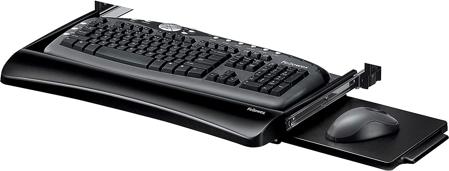 Fellowes Office Suites Underdesk Keyboard Drawer, Black 9140301