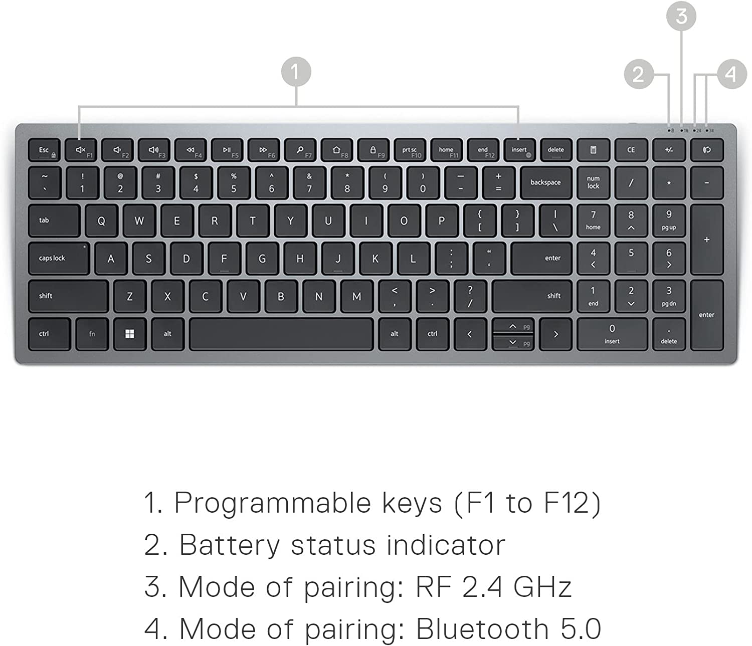 Multi-Device Wireless Keyboard & Mouse Combo - KM7120W