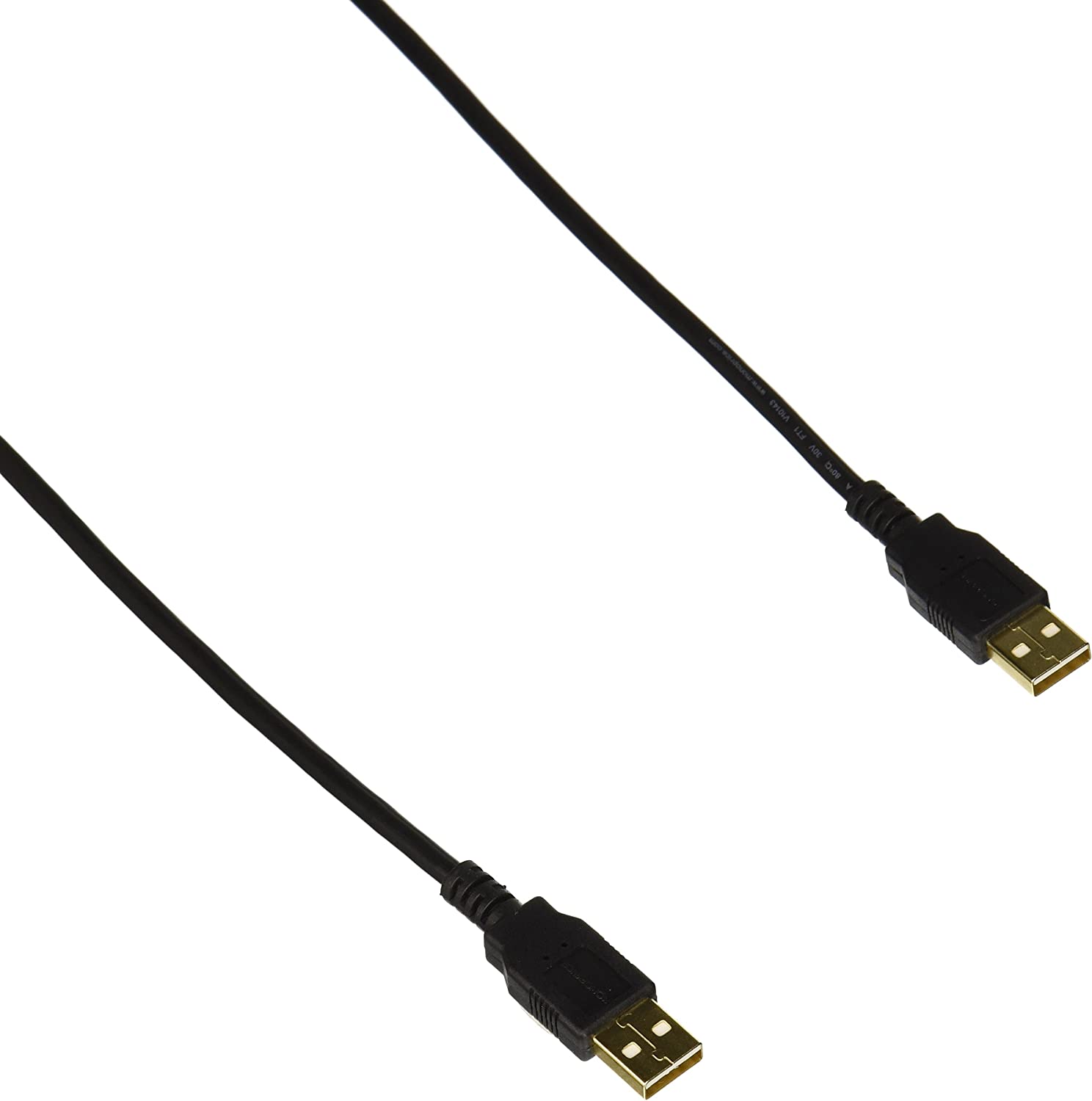 Monoprice 6ft USB 2.0 A Male to A Male 28/24AWG Cable (Gold Plated) - Blackfor Data Transfer Hard Drive Enclosures, Printers, Modems, Cameras and More!