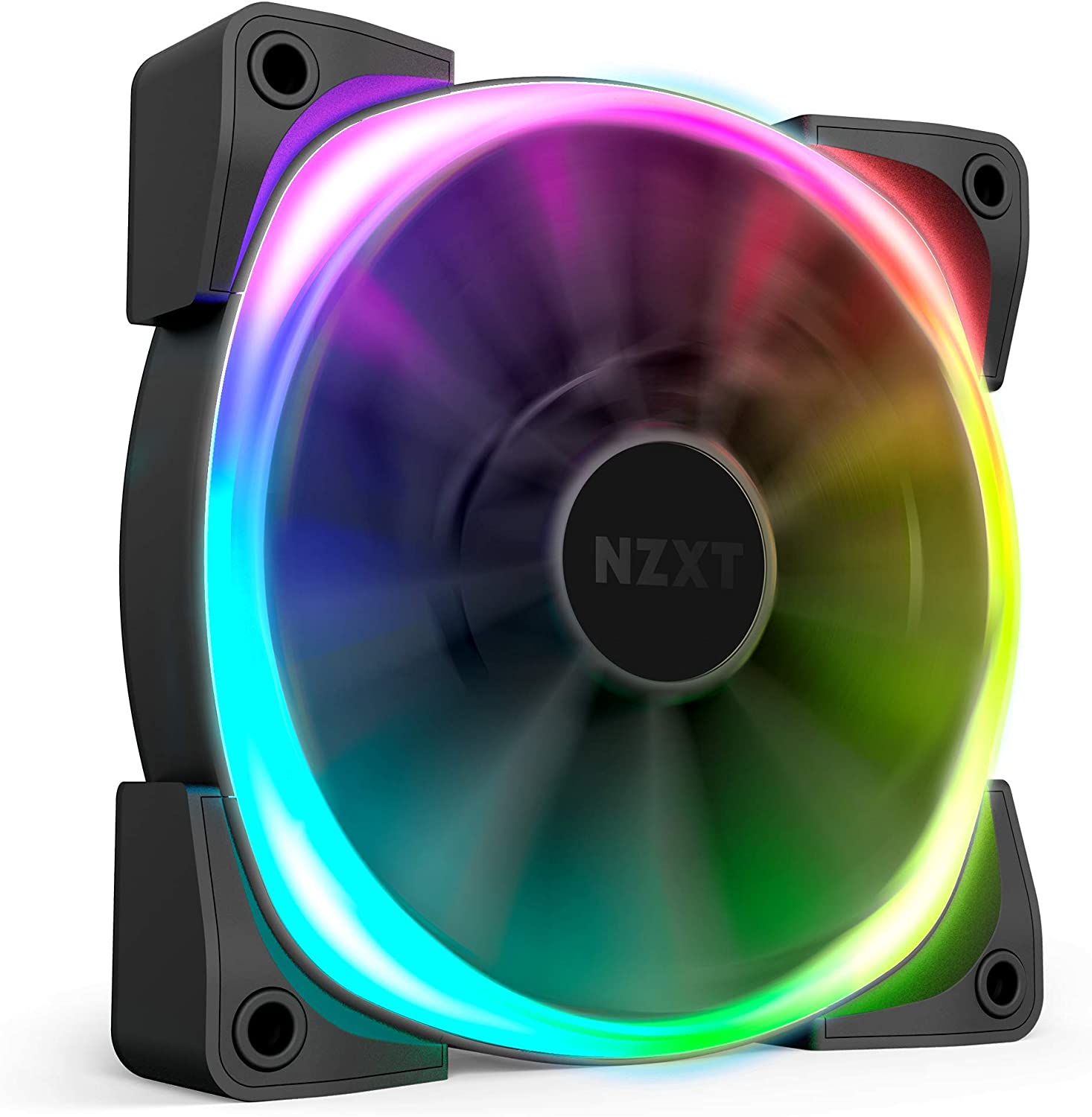 NZXT AER RGB 2-120mm - Advanced Lighting Customizations - Winglet Tips - Fluid Dynamic Bearing - LED RGB PWM Fan for Hue 2