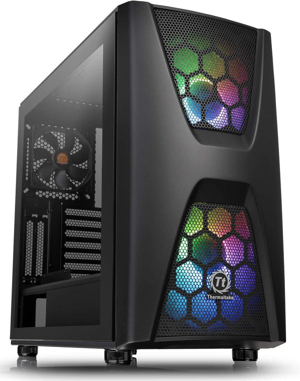 Thermaltake Commander C34 Motherboard Sync ARGB ATX Mid Tower Computer Chassis with 2 200mm ARGB 5V