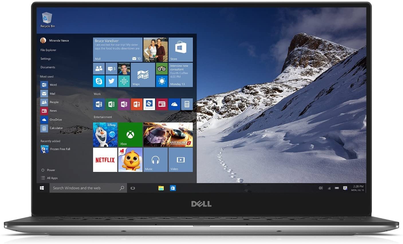 Refurbished Laptop Dell XPS 13 9343 13.3" Ultrabook  (Intel Core i3-5010U/4GB RAM/128GB SSD/Windows 10)