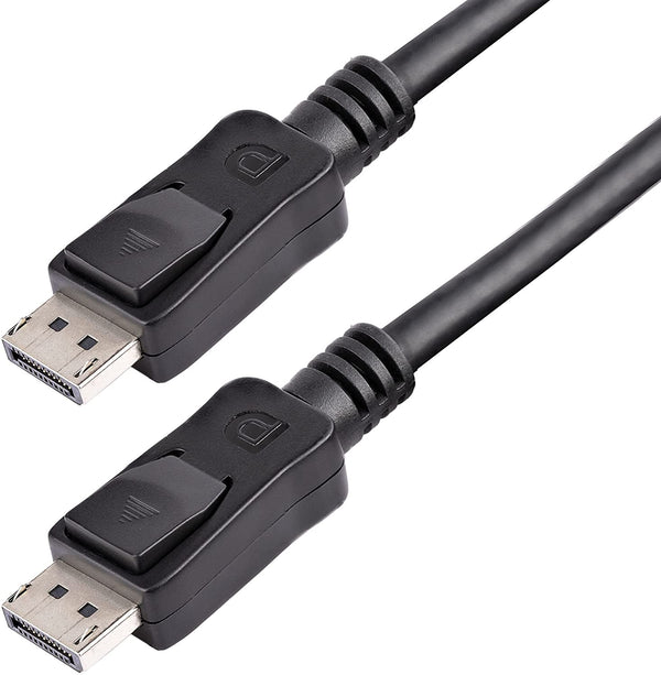 Câble DisplayPort 1.2 de 15 pieds avec loquets - 4K x 2K (4096 x 2160) @ 60Hz - DPCP & HDCP - Câble de moniteur vidéo DP mâle à mâle (DISPLPORT15L)