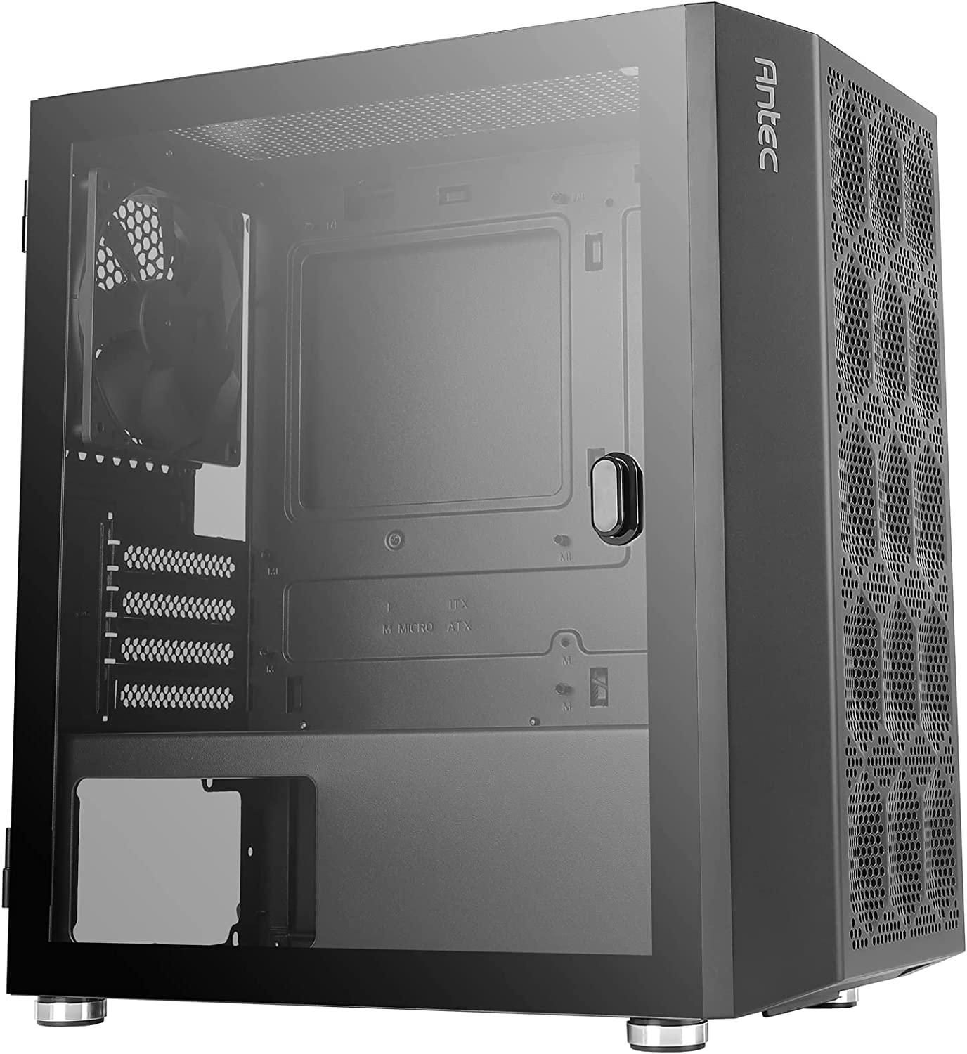 Antec NX200 M, Micro-ATX Tower, Mini-Tower Computer Case with 120mm Rear Fan Pre-Installed, Mesh Design in Front Panel Ventilated Airflow, NX Series, Black