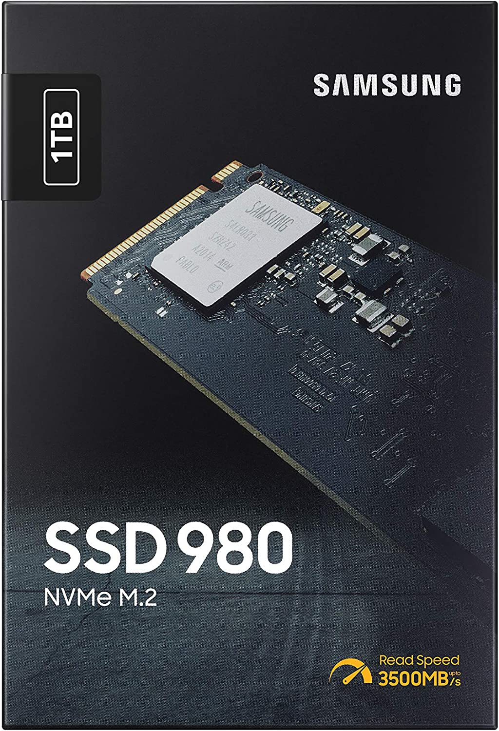 Samsung 980 Series - 1TB PCIe Gen3. X4 NVMe 1.4 - M.2 Internal SSD (MZ-V8V1T0B/AM)