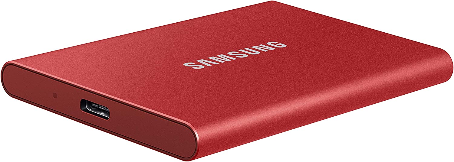 Samsung T7 Portable SSD - MU-PC1T0R/AM - USB 3.2 (Gen2, 10Gbps) External SSD - 1TB - Red