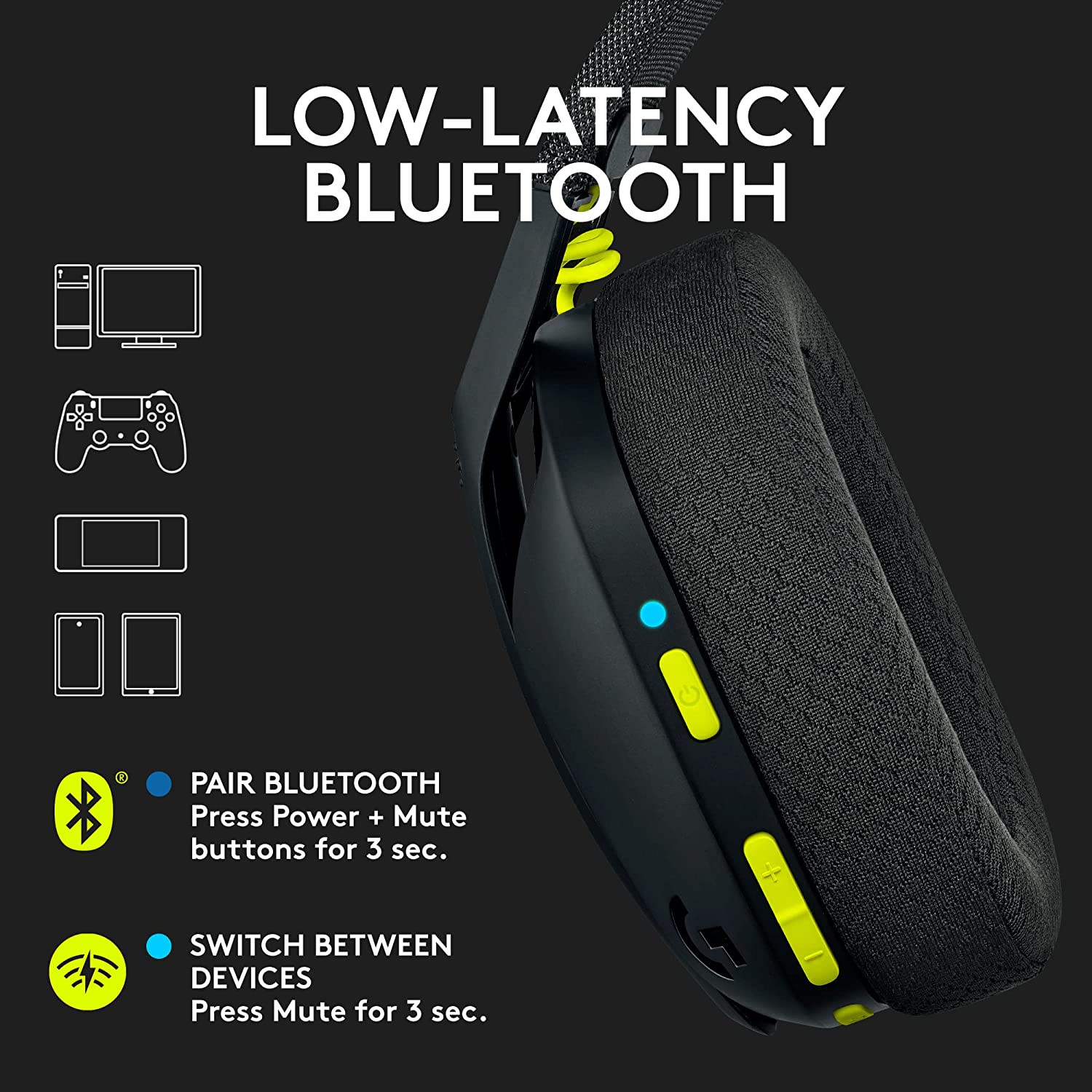 Logitech G435 LIGHTSPEED and Bluetooth Wireless Gaming Headset