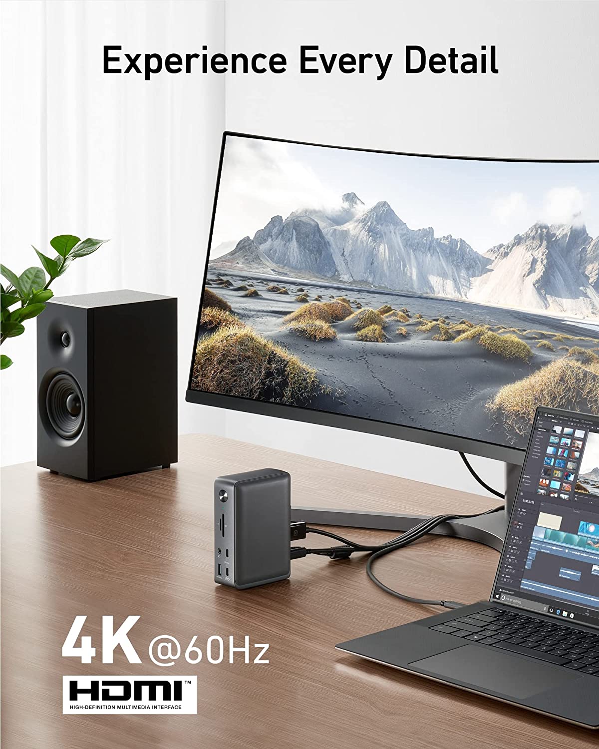 Station d'accueil Anker, station d'accueil USB-C 13 en 1 PowerExpand, charge 85 W pour ordinateur portable, charge 18 W pour téléphone, HDMI 4K, Ethernet 1 Gbit/s, audio, USB-A Gen 1, USB-C Gen 2, SD 3.0 (ne t Prise en charge de MST pour macOS)