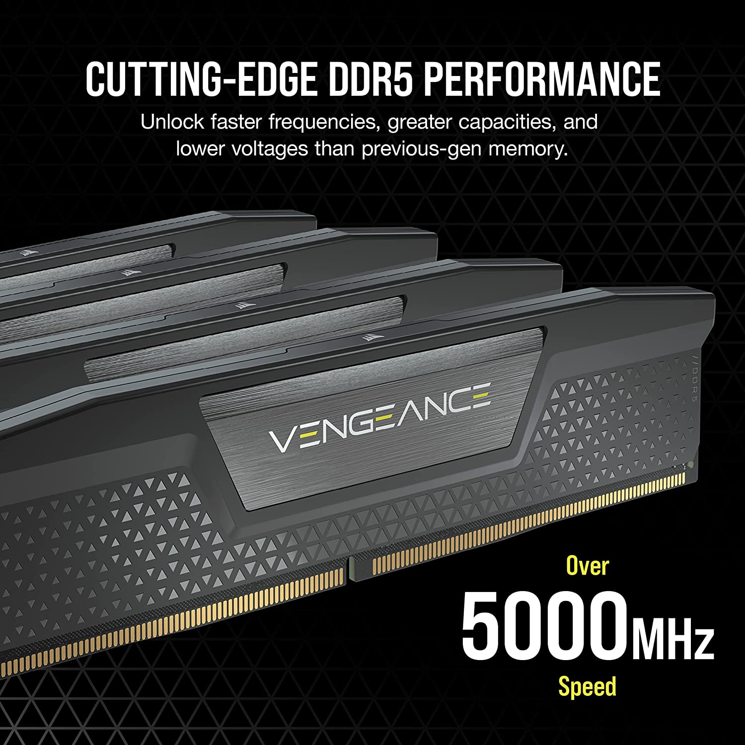 Corsair Vengeance DDR5 32GB (2x16GB) 5600MHz C36 Intel Optimized Desktop Memory (Onboard Voltage Regulation, Custom XMP 3.0 Profiles, Compact Form-Factor, Solid Aluminum Heatspreader) Black