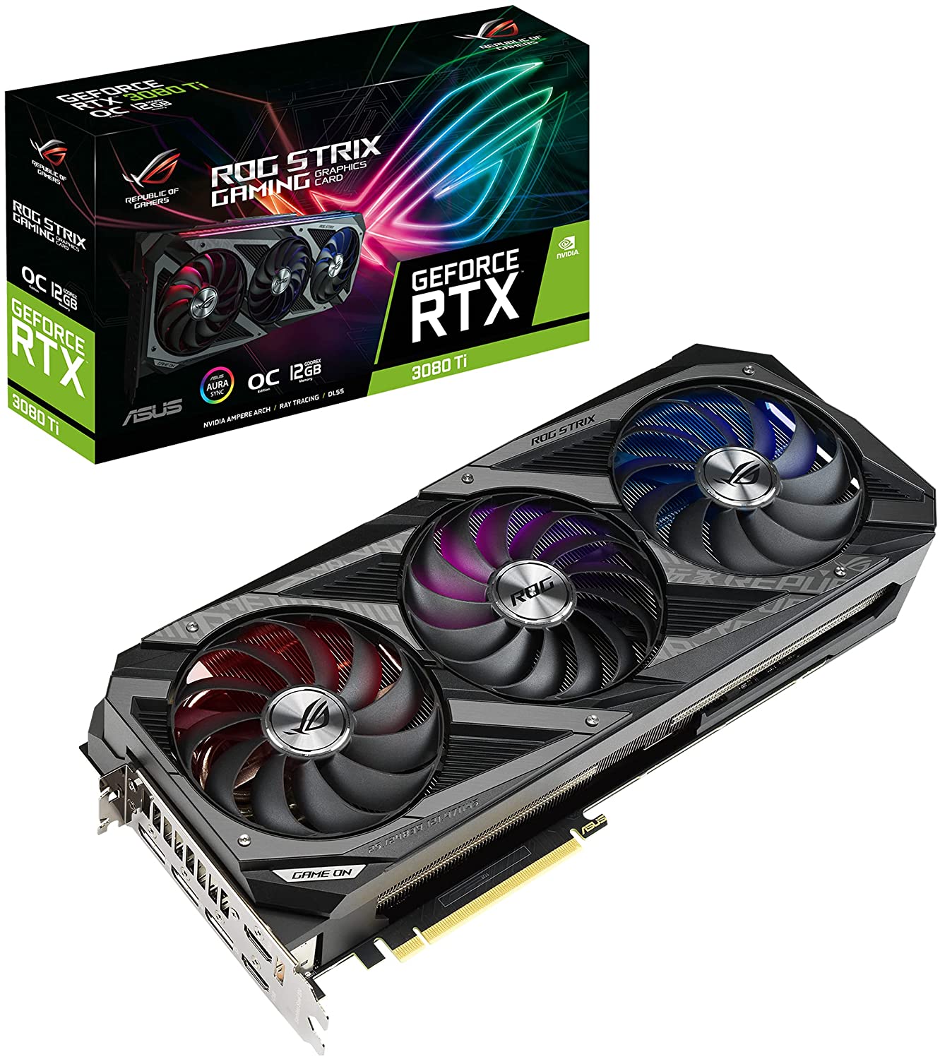 ASUS ROG Strix NVIDIA GeForce RTX 3080 Ti OC Edition Gaming (PCIe 4.0/12 Go GDDR6X/HDMI 2.1/Axial-tech Fan Design/2.9-Slot, Super Alloy Power II/ASUS Auto-Extreme Technology)