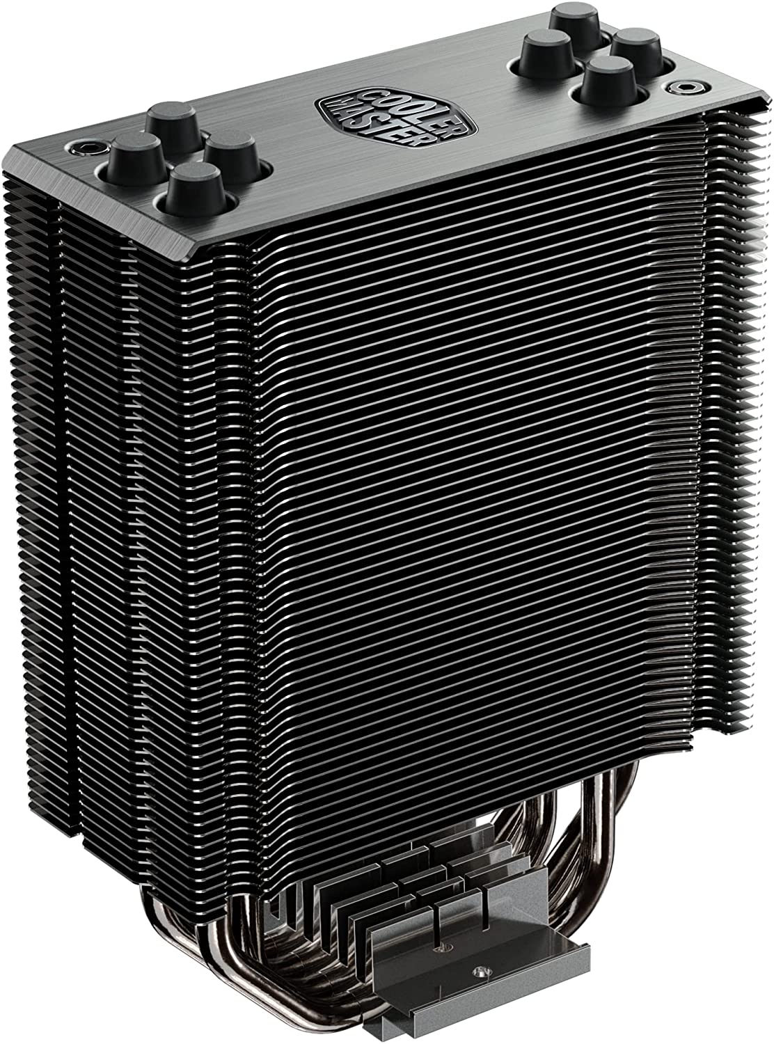 Cooler Master Hyper 212 Black Edition RGB CPU Air Cooler, SF120R RGB Fan, Anodized Gun-Metal Black, Brushed Nickel Fins, 4 Copper Direct Contact Heat Pipes...