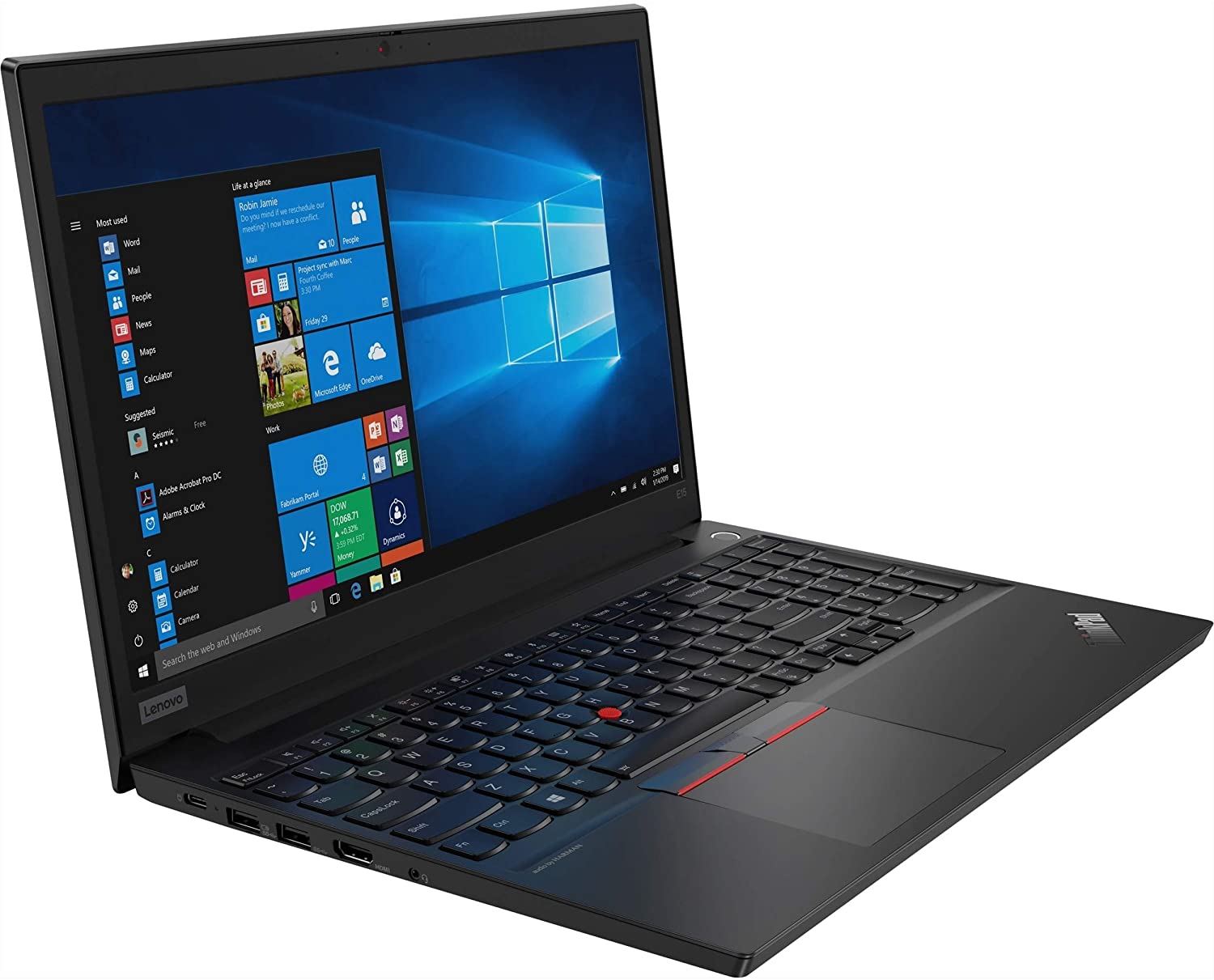 Lenovo Laptop ThinkPad E15 Notebook 15.6" (AMD Ryzen 5 2.3GHz/8GB SDRAM/256 GB SSD/Windows 10Pro)