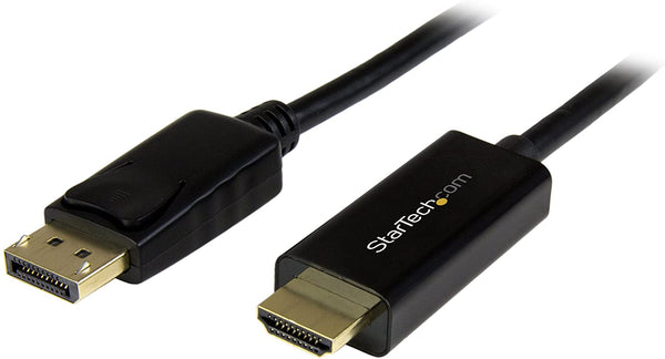 StarTech.com Câble DisplayPort vers HDMI de 6 pieds (2 m) - 4K 30 Hz - Câble adaptateur DisplayPort vers HDMI - Convertisseur de câble de moniteur DP 1.2 vers HDMI (DP2HDMM2MB)