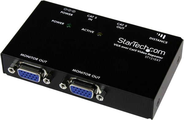 StarTech VGA Video Repeater for VGA over CAT5 Extenders - VGA Repeater for Line of ST121 VGA Extenders - 500 ft. 150 m (ST121EXT)