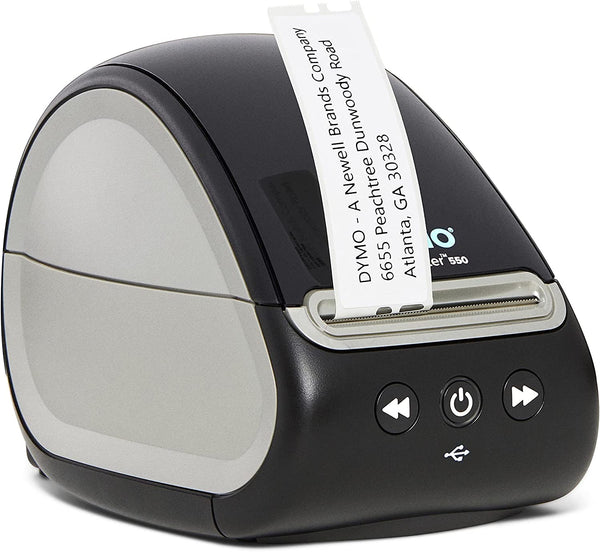Imprimante d'étiquettes DYMO LabelWriter 550, étiqueteuse avec impression thermique directe, reconnaissance automatique des étiquettes, imprime des étiquettes d'adresse, des étiquettes d'expédition, des étiquettes postales, des étiquettes à code-barres, e