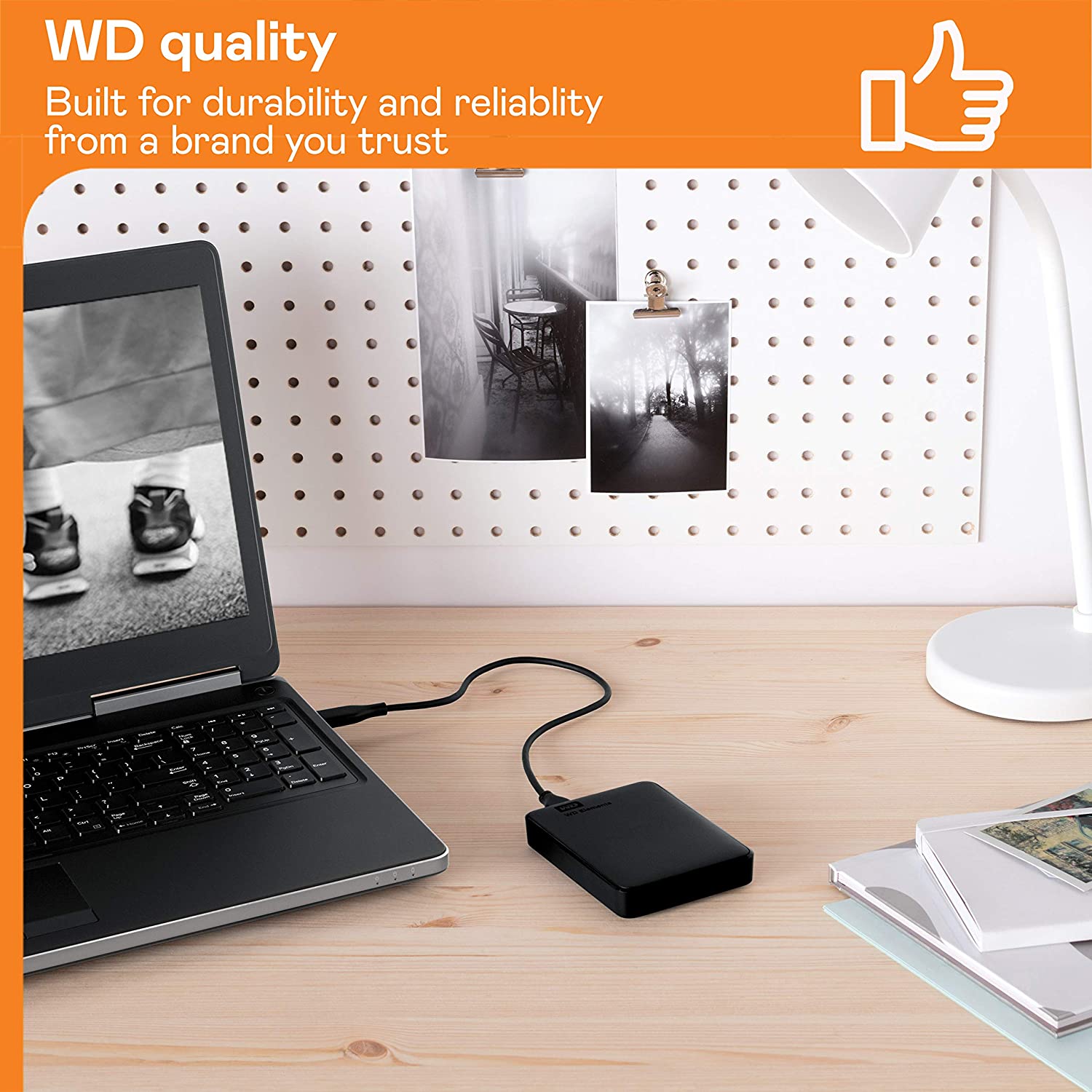 Disque dur externe portable WD Elements 5 To, USB 3.0 - WDBU6Y0050BBK-WESN, Noir