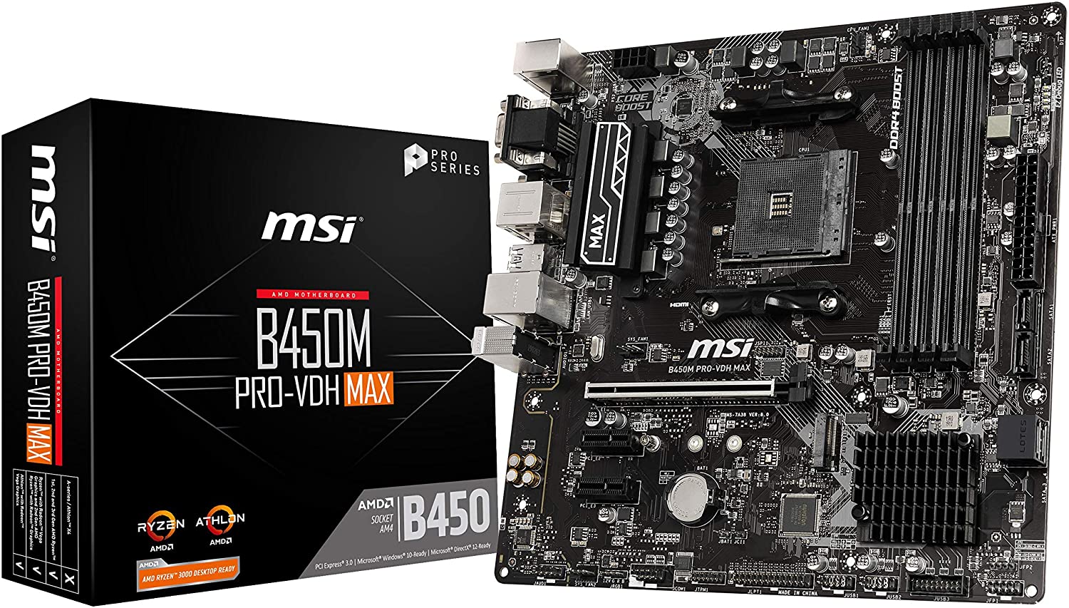 MSI B450M PRO-VDH Max AM4 DDR4 mATX