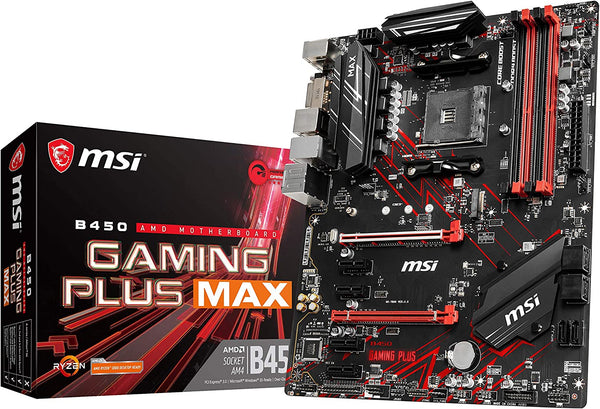 Carte mère MSI Performance Gaming AMD Ryzen 2ND et 3ème génération AM4 M.2 USB 3 DDR4 DVI HDMI Crossfire ATX (B450 GAMING PLUS Max)