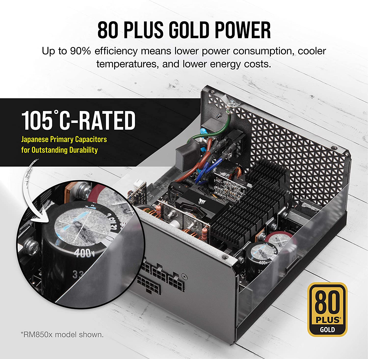 CORSAIR RMX Series™ RM1000x 80 Plus Gold Fully Modular ATX Power Supply